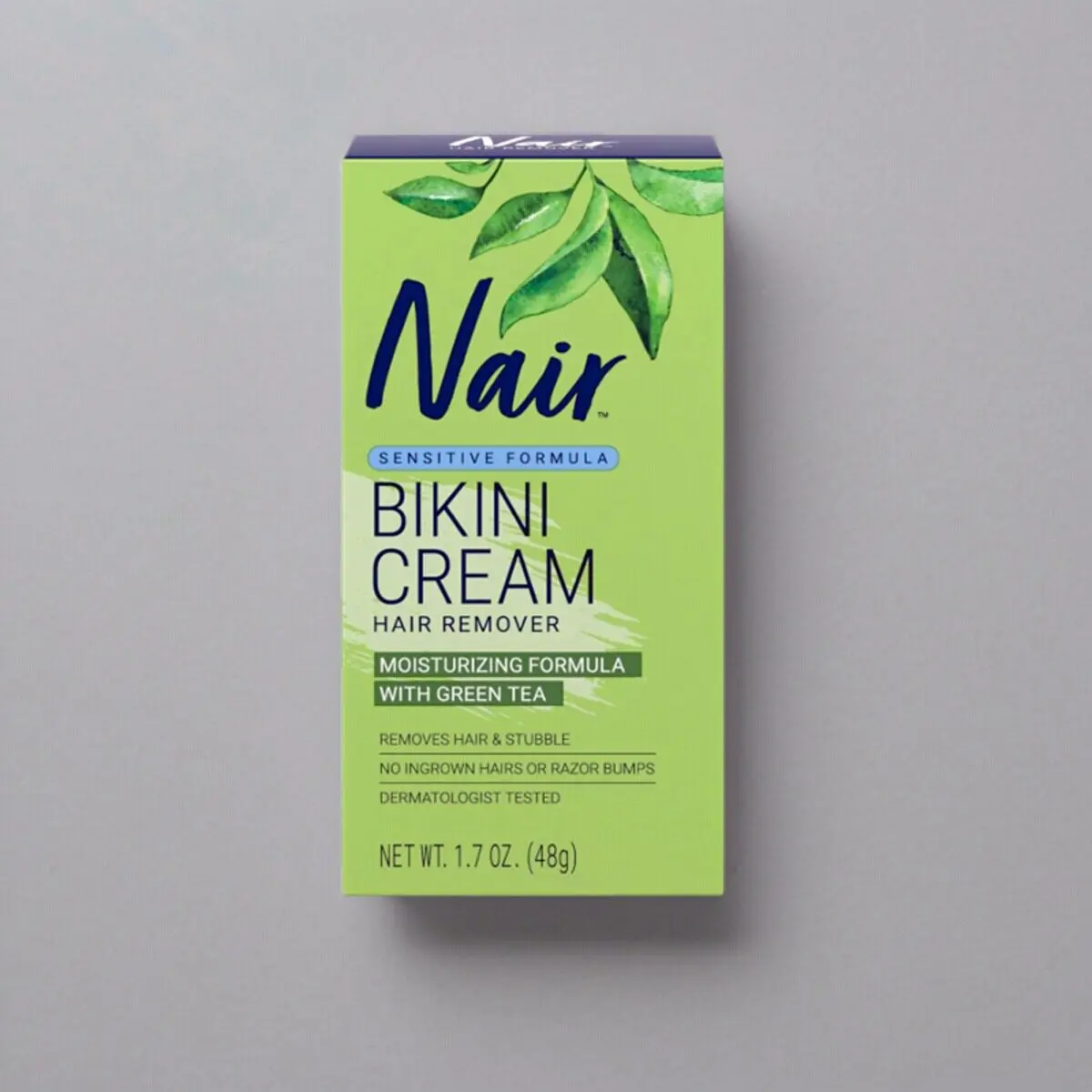 

Крем для депиляции Nair Gentle Moisturizing 48г, для чувствительной кожи и зоны бикини, длительное ощущение гладкости