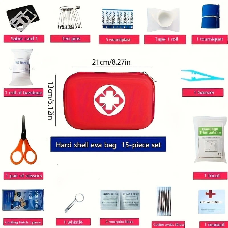 184pcs Emergency First Aid Kit 4
