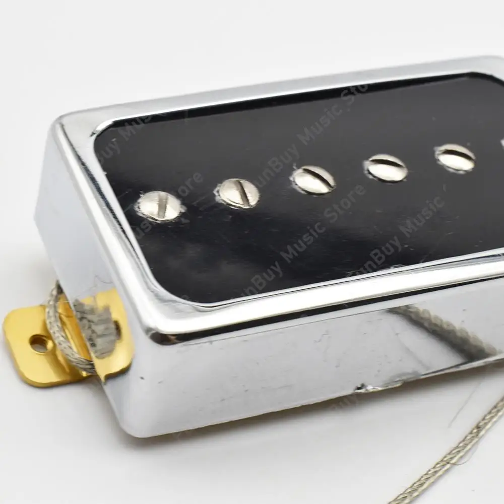 Single Coil Humbucker Size P90 Guitar Pickup with Alnico 5 Magnet Pickup with Silver Cable for LP guitar