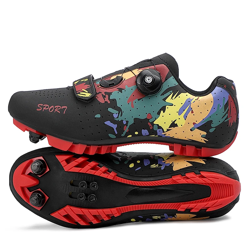 

2025 New Cycling MTB Shoes Men Sports Route Cleat Road Bike Speed Flat Sneaker Racing Women Bicycle Mountain Spd Biking Footwear