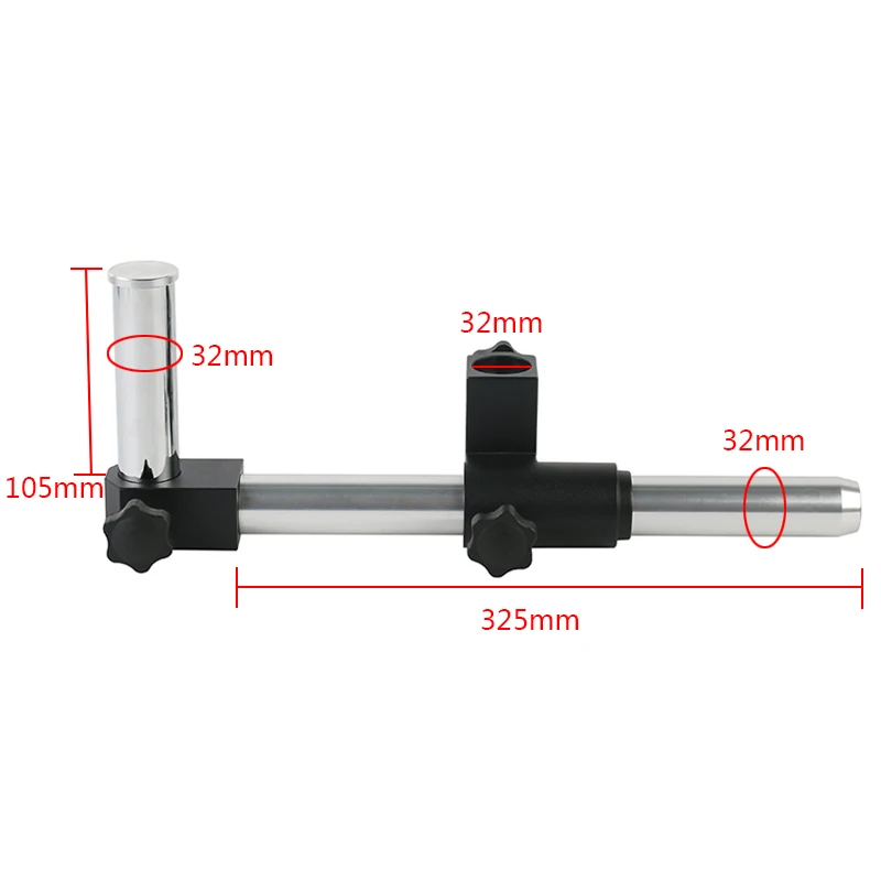 Diameter 32mm Adjustable Metal Arm Multi-Angle Stages Holder Stand For Trinocular Stereo Microscope Industrial Camera