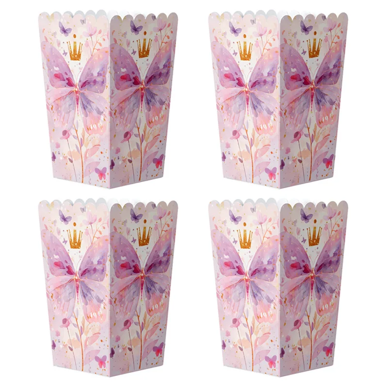 10/20Pcs Popcorn Papier Süßigkeiten Geschenk Box Schmetterling Backen Einweg Box Hochzeit Gunsten Geschenk Verpackung Tasche Geburtstag Party Dekoration – Detail 4