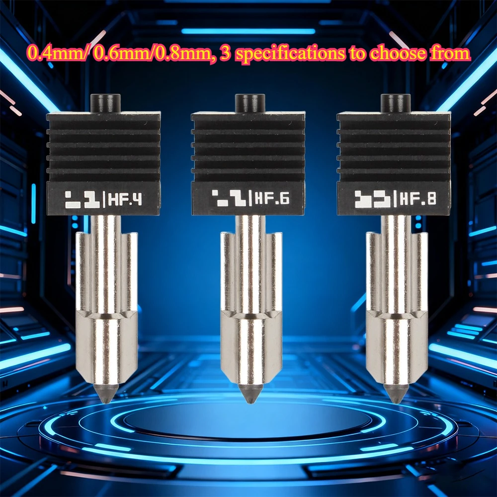 لمجموعة Bambu Lab H2D/A1/A1 Mini Hotend - فوهة فولاذية صلبة CHT عالية التدفق 0.4/0.6/0.8 مم ترقية جميع المعادن للطباعة السريعة