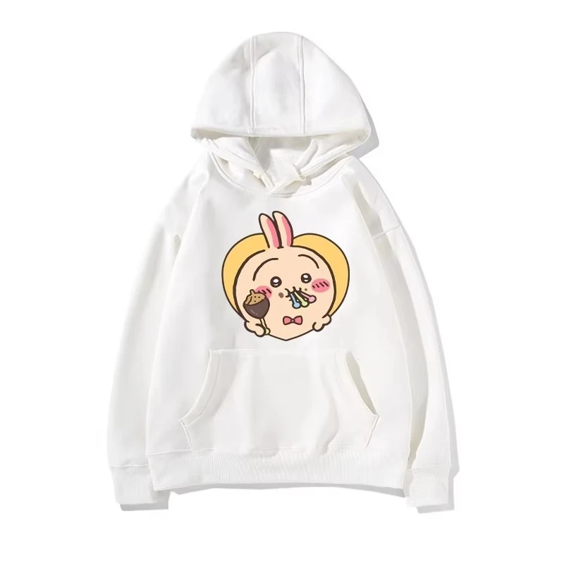 Women's hooded sweater Sanrio Jiyikawa Chiikawa Usaki hooded sweater men's women's autumn and winter Japanese cute 2025 Fashion