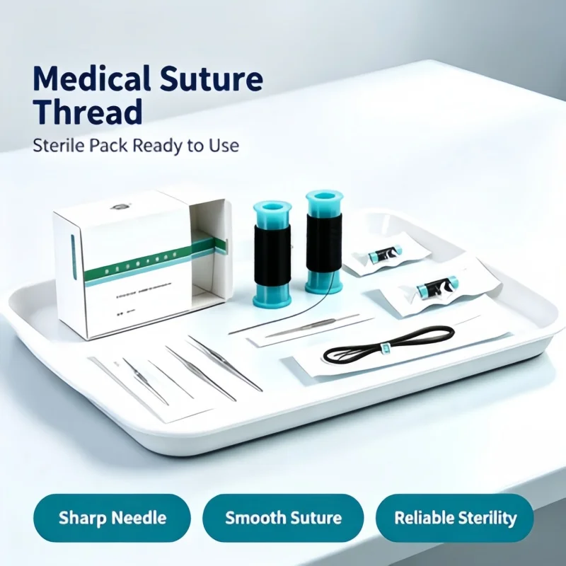 Medical Sterile Non-Absorbable Surgical Suture Thread 50Pcs Practice Ball Ophthalmic Suturing Training Kit for Surgery