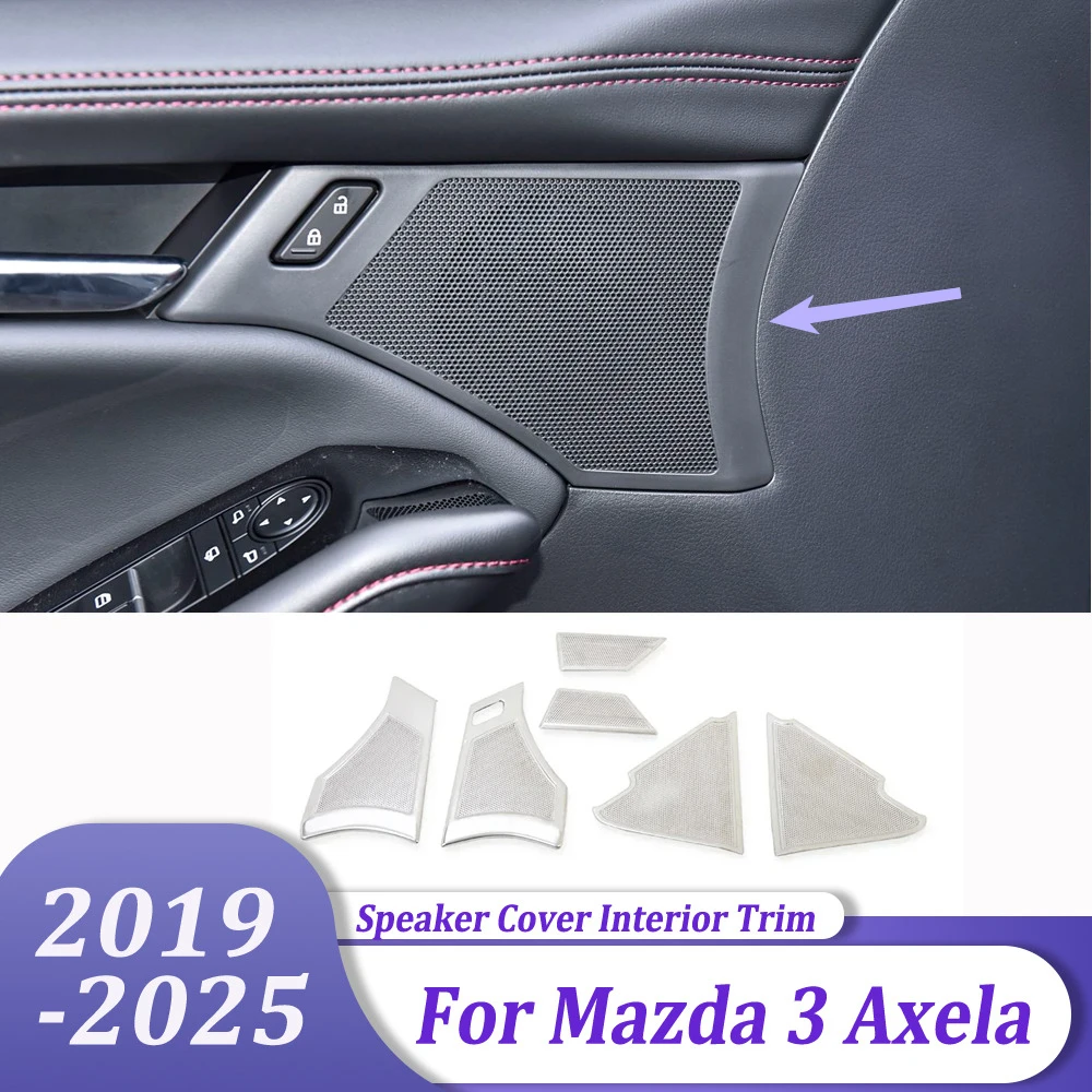 

Car Interior Accessories Door Loudspeaker Sound Speaker Cover Trim For Mazda 3 M3 Axela 2019 2020 2021 2022 2023 2024 2025