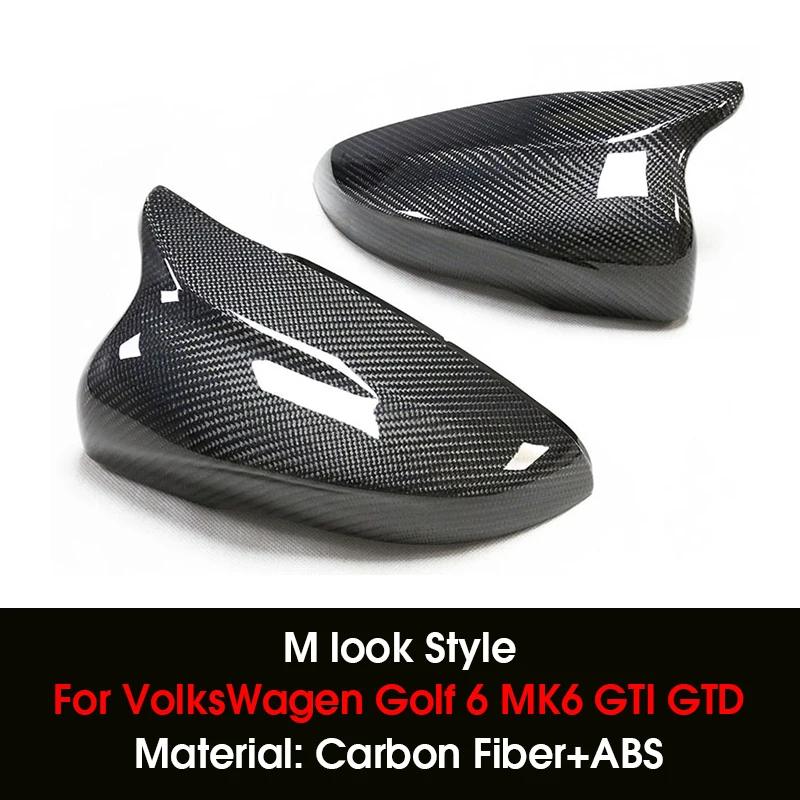 Carbon Fiber Replacement Rearview Mirror Cover For Volkswagen Golf 6 MK6 Gti R-Line 2008-2012 OEM/M Style Car Side Mirror Caps image 3