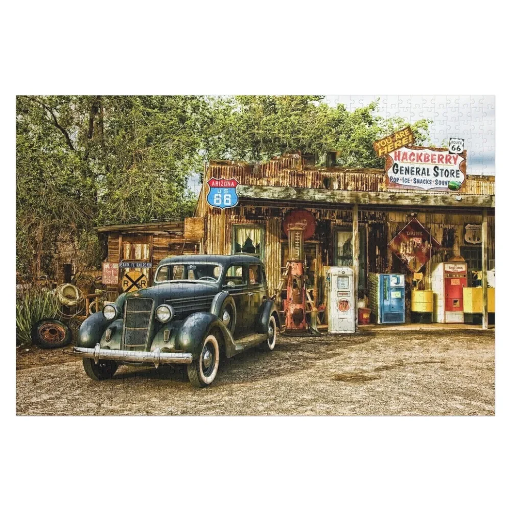 

Antique Car Route 66 Jigsaw Puzzle Baby Toy Wooden Adults Customized Picture Christmas Gifts Puzzle