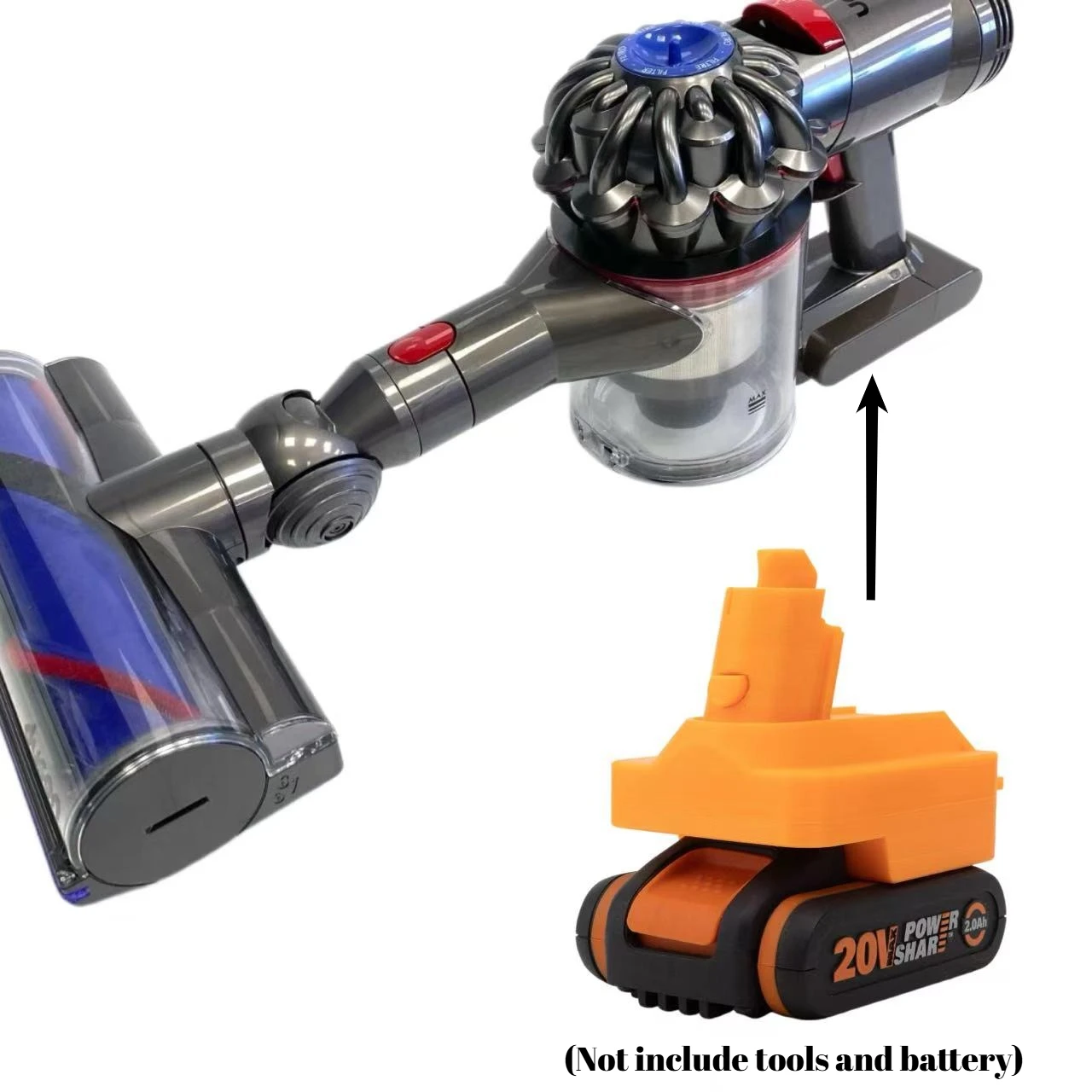 

Battery Adapter for Worx 20v 4PIN Convert to for Dyson v7 v8 Vacuum Cleaner Tool Converter (Not include tools and battery)