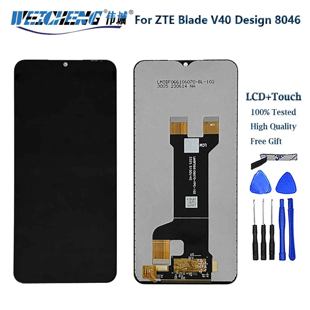 

6.6 Inch Black For ZTE Blade V40 Design 8046 LCD DIsplay Touch Screen Digitizer Panel Assembly Replacement LCD Parts