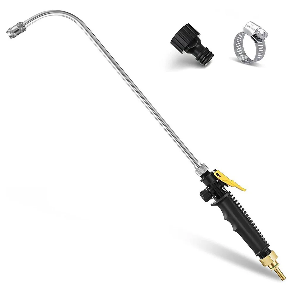 

Gardening Tool Adjustable Sprayer For Gardening Black Lockable Handle Watering Device Adjustable Nozzle Brass Barb