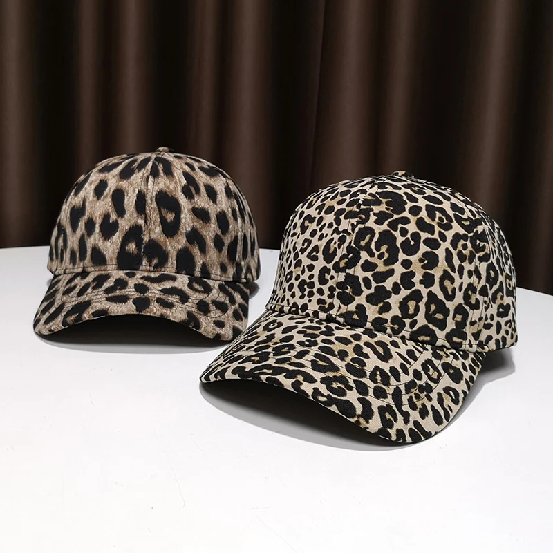 Fashion Corduroy Leopard Print Baseball Cap Unisex Vintage Baseball Hat Women Men Outdoor Adjustable Hip Hop Gorras Snapback