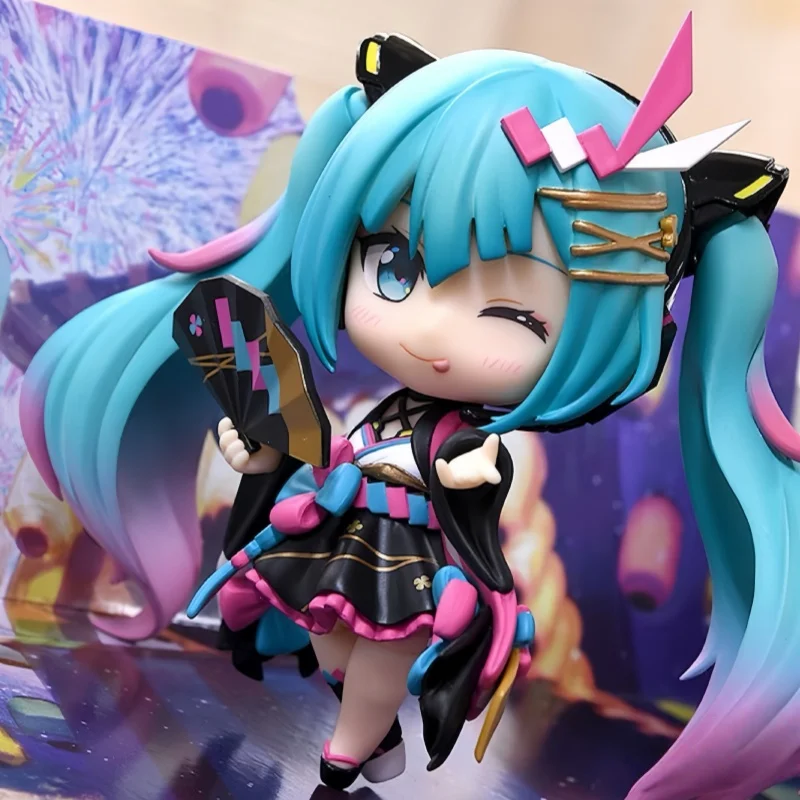 

Hatsunemiku Action Figure Magical Mirai 1511 Qversion Character Cute Model Toy 10cm Joint Mobility Decoration Girl Festival Gift
