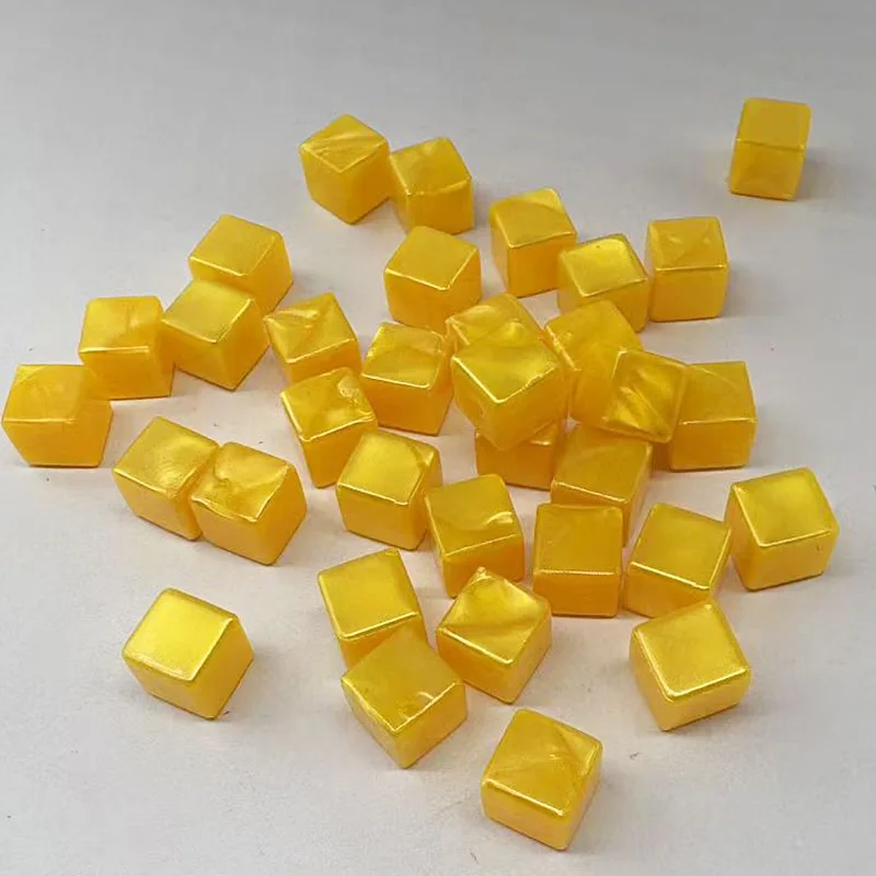 

50Pcs/set Square Corner Cube Colorful Plastic Chess Pieces Blank Dice Game Accessory 8mm
