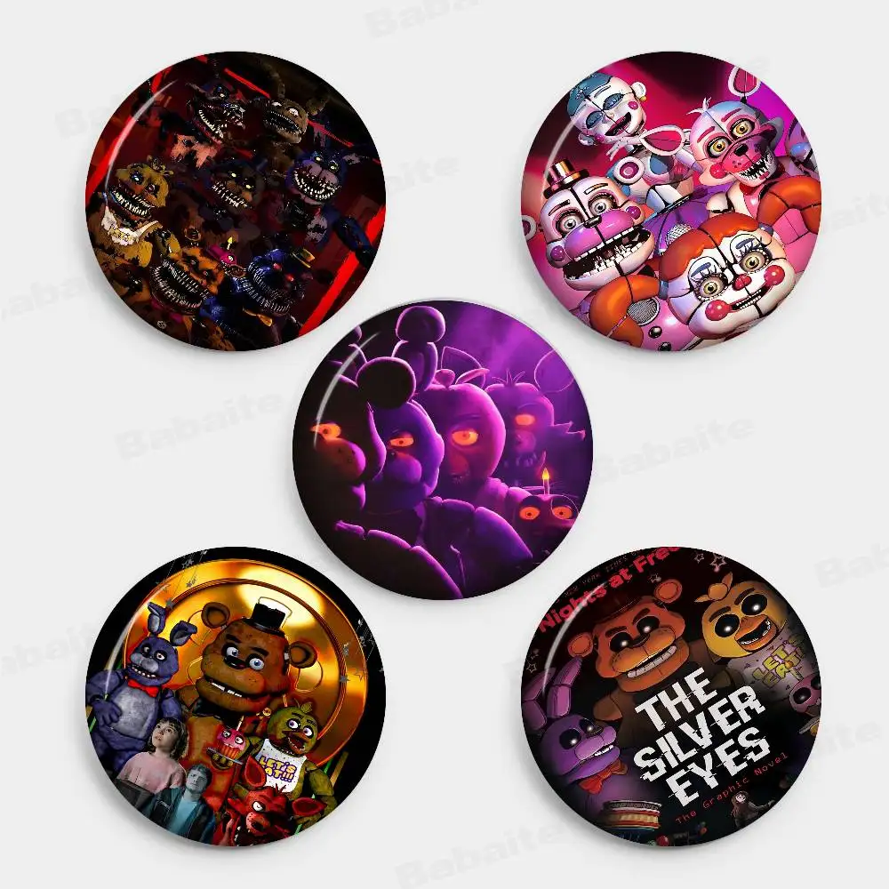 FNAF Five-nights-At-Freddy New  Brooches Soft Button Pin Funny Silly Gnarpy on A Skateboard Meme Badge Gamer Collection Gifts