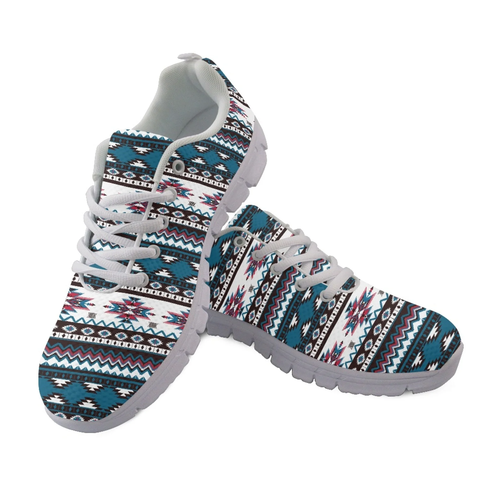 Coloranimal Colorful Heart-Shaped Paw Print Pattern New Design Walking Sneakers Mesh & EVA Sole Training Athletic Shoes
