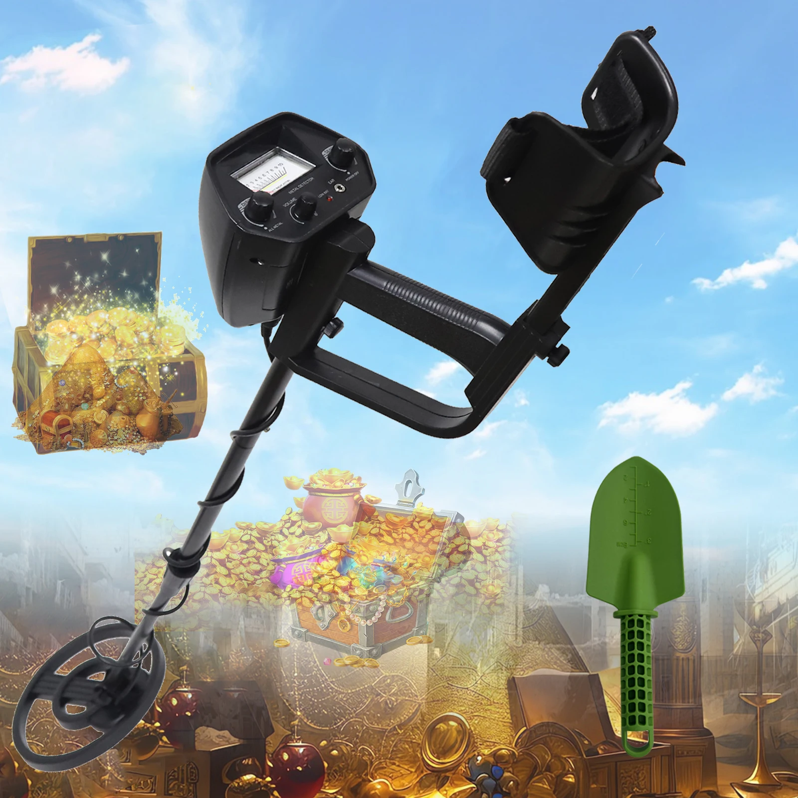 

Сканер заземления металлоискателя золота для устройства позиционирования охоты за сокровищами — портативное устройство для обнаружения ценных объектов