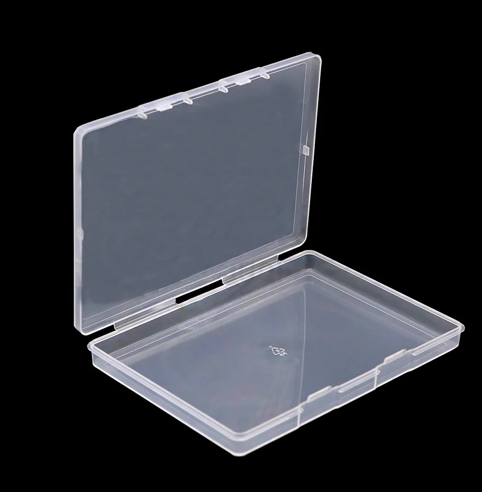 Transparent Desktop Stationery Clear Pencil Box Stickers Storage Case Table Desk Classification Box Plastic Stationary Organizer