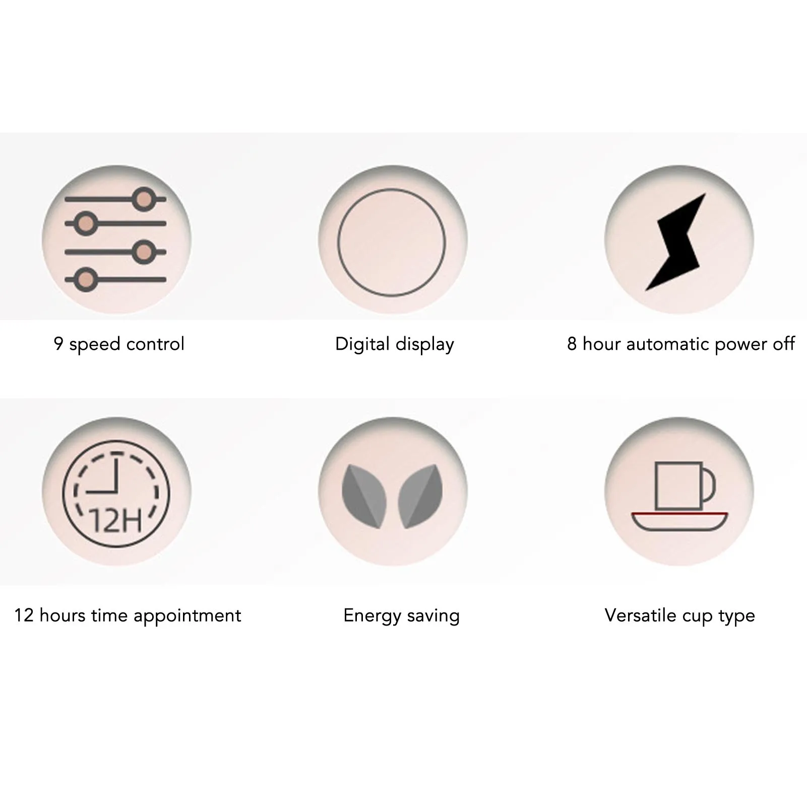 Aquecedor de xícara de café 36W Controle de toque 12h Temporização Aquecedor de caneca de café inteligente para café Chocolate quente Prata Plugue UE 220V