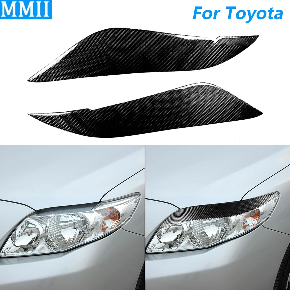 

Для Toyota Corolla 2008-2011 настоящая сухая передняя фара из углеродного волокна, крышка для век, отделка панели, модификация автомобильных аксессуаров