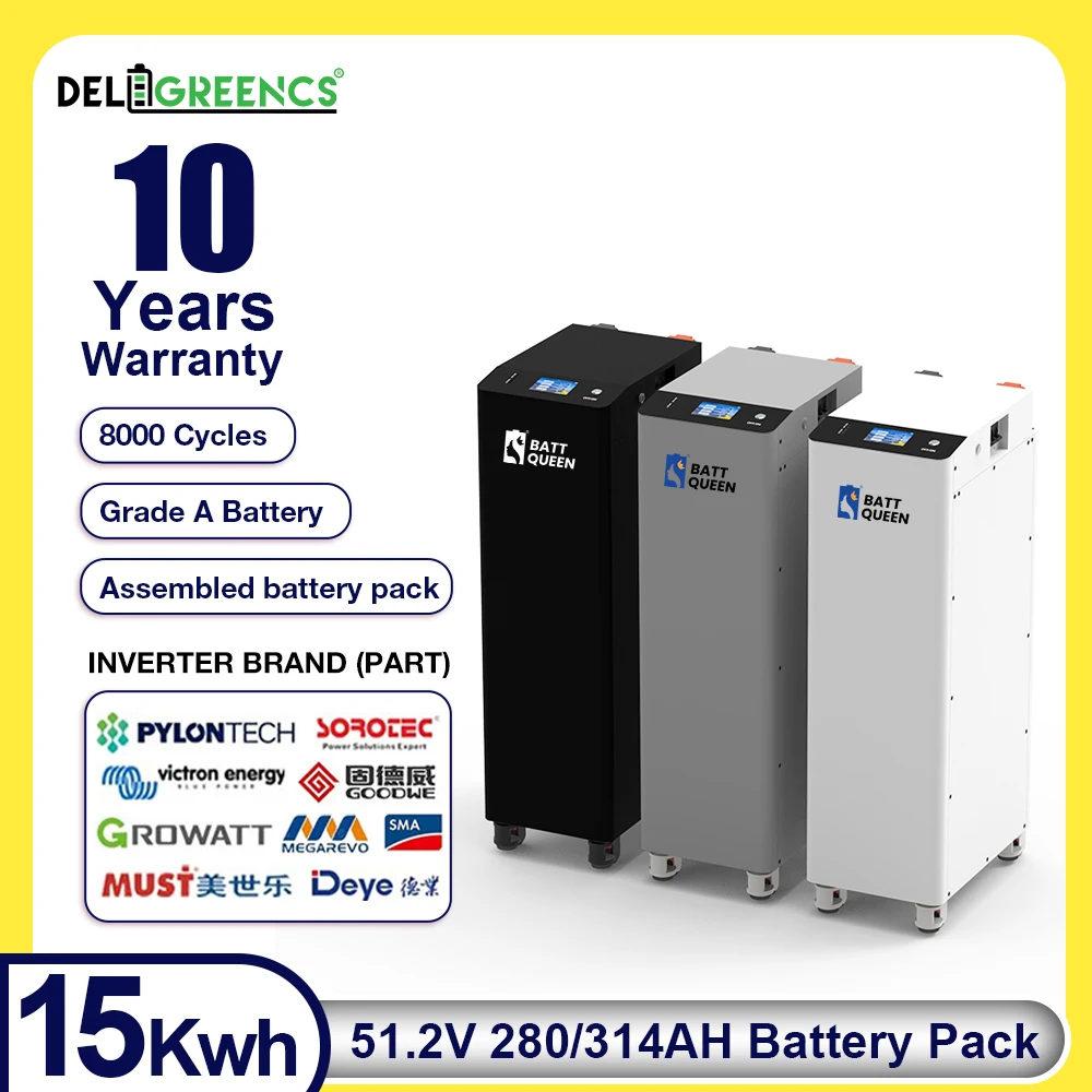 

new Seplos4.0 LiFePO4 Battery Pack 51.2V XWD314Ah Vertical 15Kwh Akku Pre-assembled Lithium 16S 200A BMSExcluding Shipping Costs