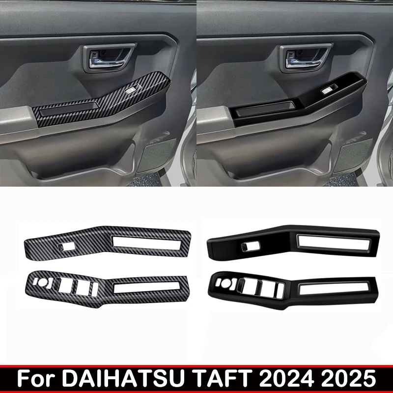 

RHD для DAIHATSU TAFT 2024 2025 интерьер ABS углеродное волокно внутри подлокотника оконная подъемная панель стекло подъем управления переключателем крышка отделка