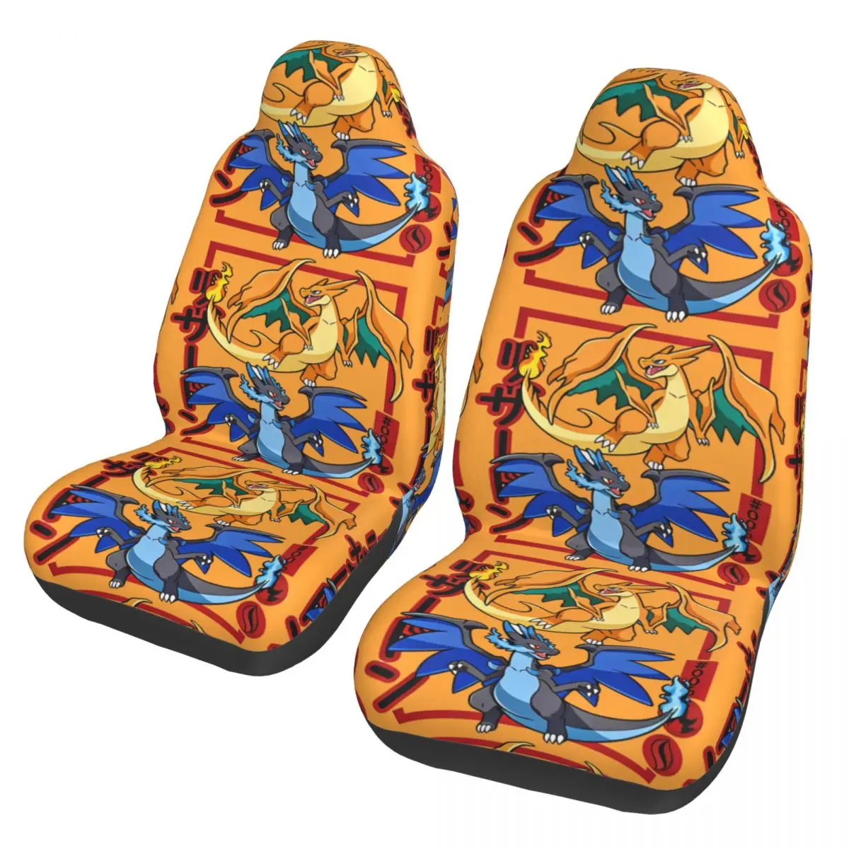 

Draconic Bipedal Charizard Poke-Mon Universal Car Seat Cover Protector Accessories Travel Seat Cushion/Cover Car Accessories