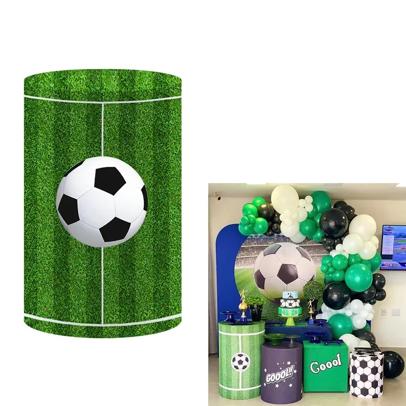 Mocsicka cylindre toile de fond décor noir blanc Football fille enfant fête d'anniversaire photographie fond bébé spectacle couverture personnalisée
