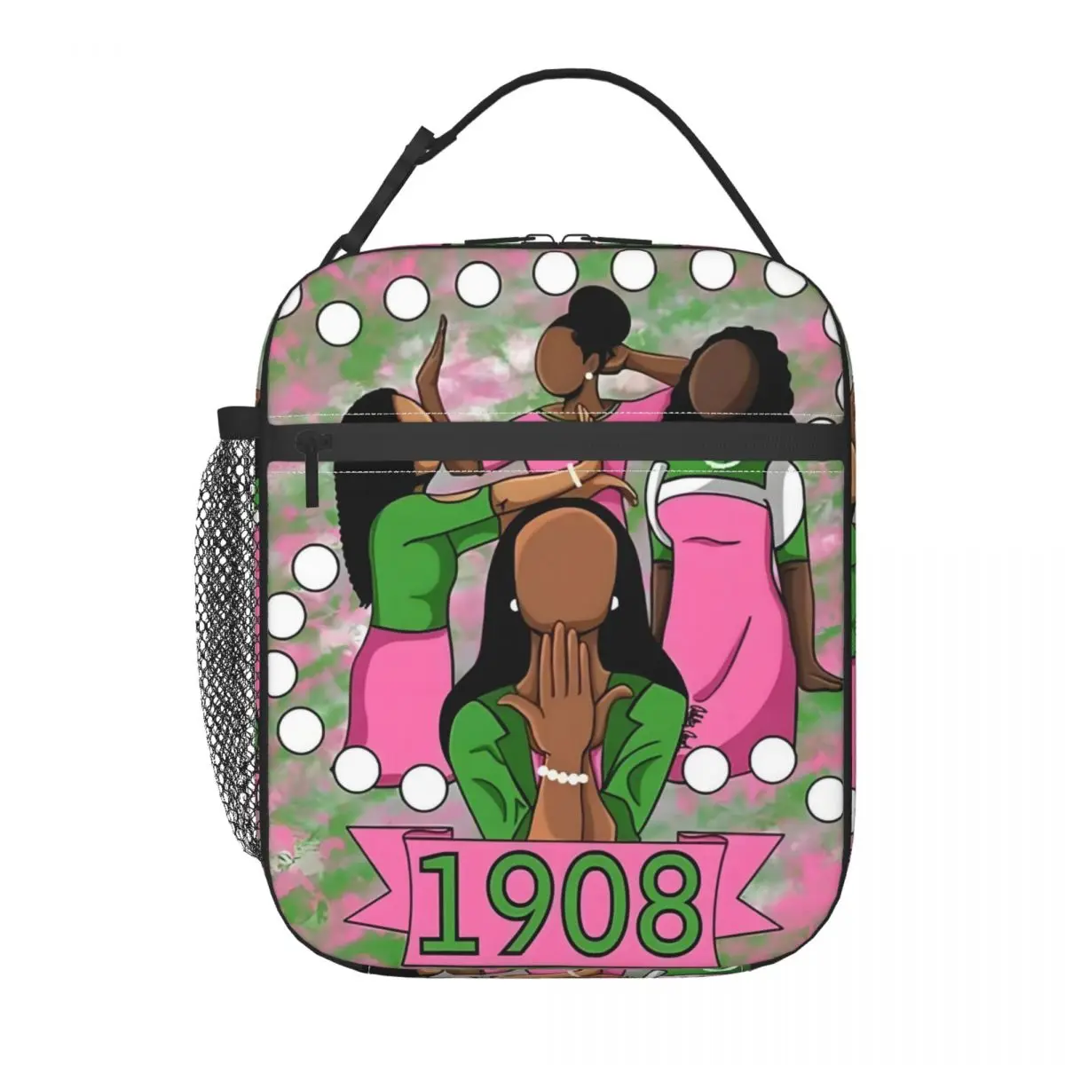 

Custom AKA 1908 Series Insulated Lunch Bag for Outdoor Picnic Food Sorority Leakproof Thermal Cooler Lunch Box Women Children