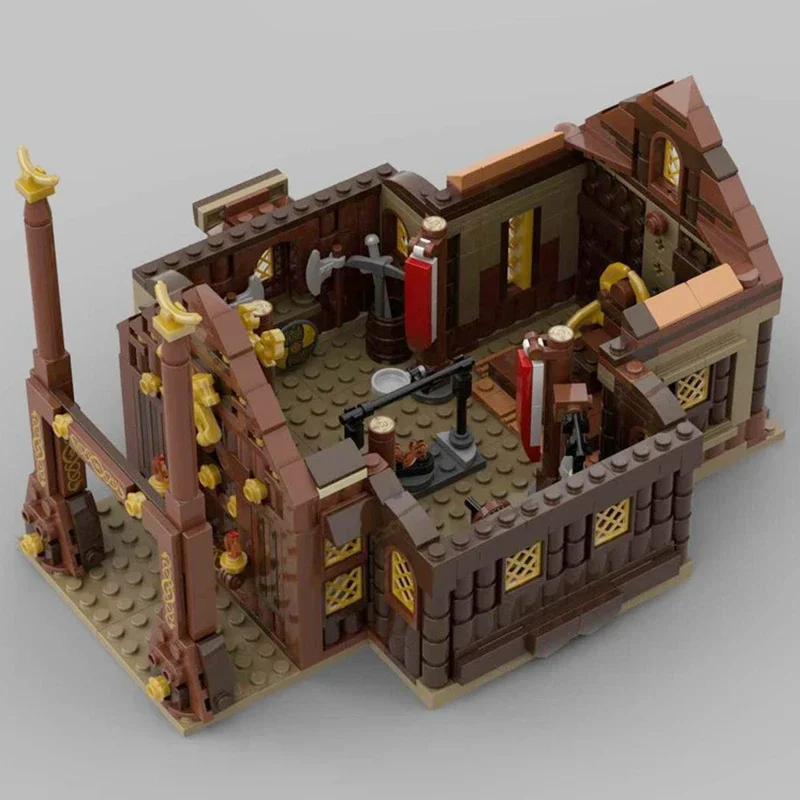 Anelli Movie Model Moc Building Bricks Viking Main Building Technology blocchi modulari regali giocattoli di natale set fai da te assemblaggio