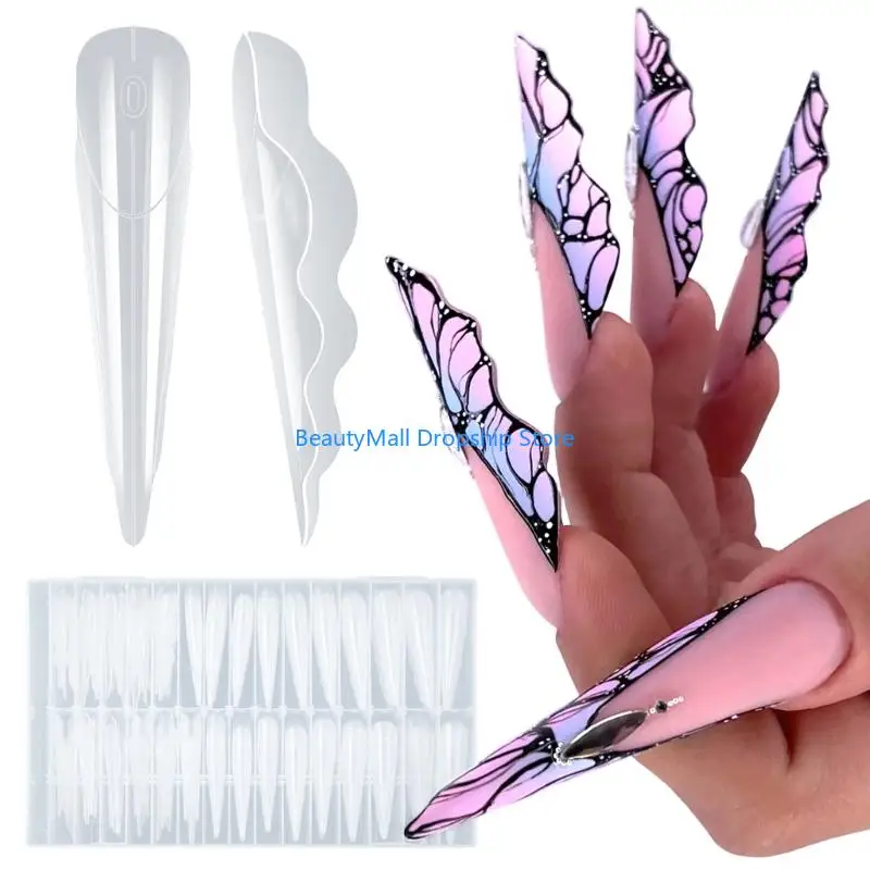 40JD 150Pieces Butterfly Design Manicure Molds For Efficient Batch Processing