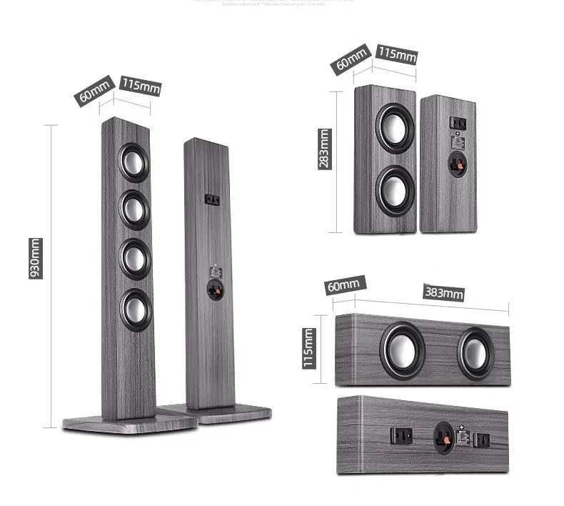 Sistema de home theater com som cercado 5.1 de alta qualidade Sistema de home theater de karaokê de madeira