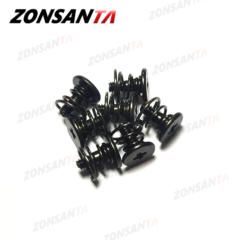 ZONSANTA 30pcs M2 Springs Graphics Card Screw Phillips CPU Mainboard Radiator Fixing Bolts DIY Black Step video displayScrews