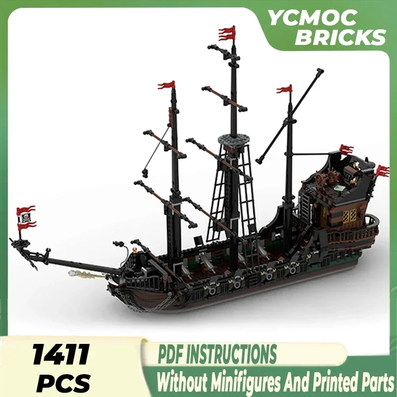 

Pirate Warship Model Moc Building Bricks Terrifying Mermaid Warship Technology Blocks Gifts Christmas Toys DIY Sets Assembly