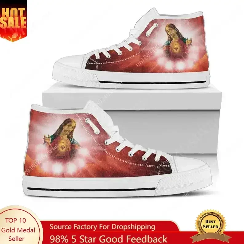 

Jesus High Top Shoes Mens Womens Teenager Sneakers Canvas High Quality Outdoor Daily Sneaker Custom Made Couple Shoe