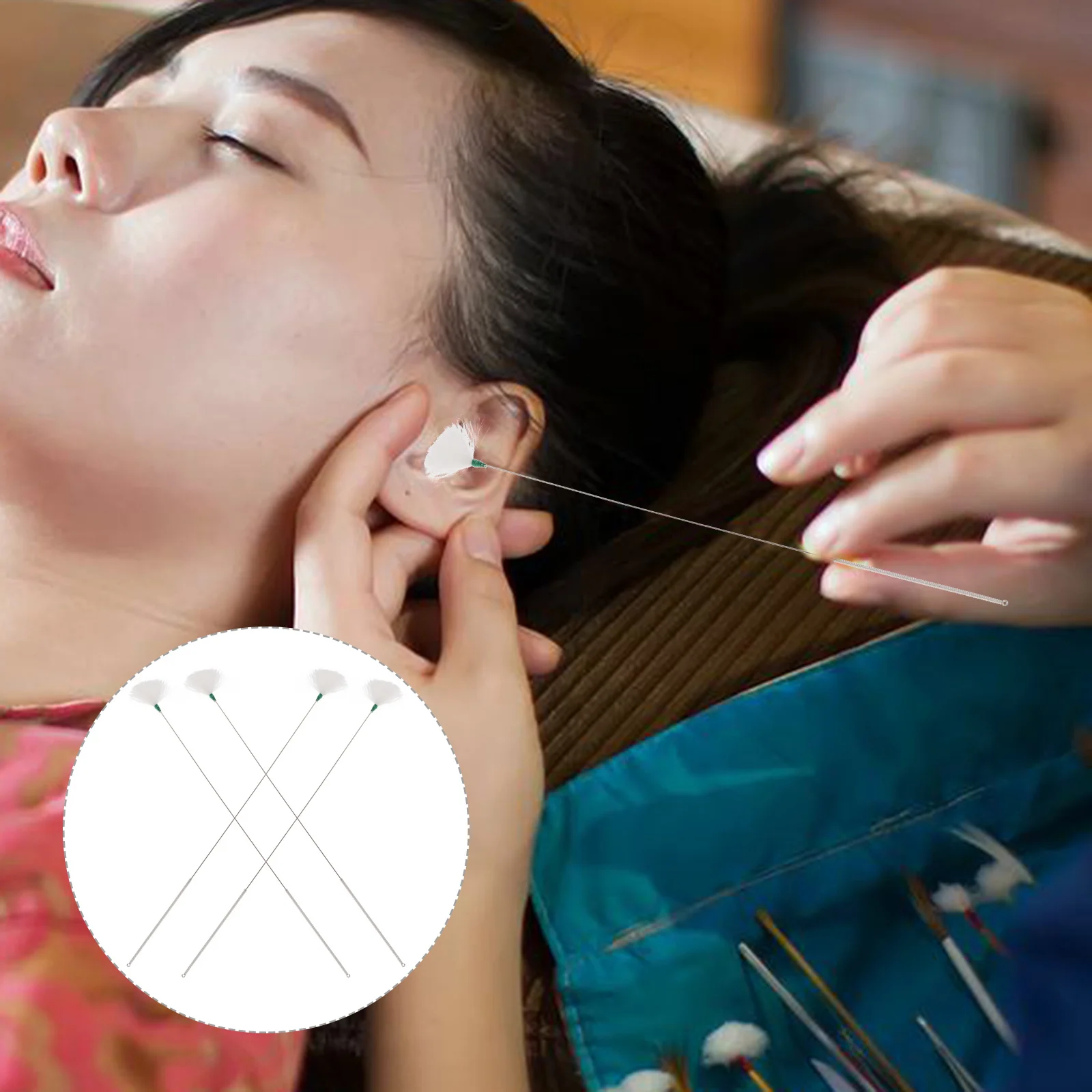 

4 шт., инструменты для чистки ушей, металлическая ручка, удаление гусиной ушной серы, портативный многофункциональный очиститель каналов, гигиеническая спираль