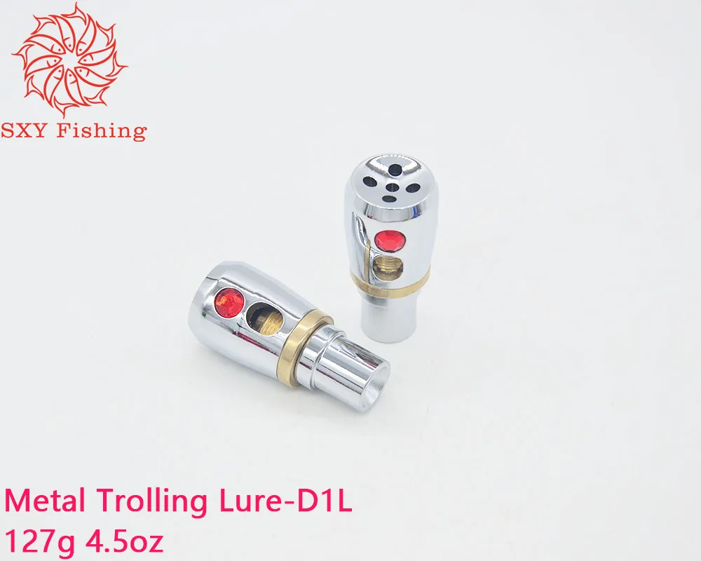 

SXY FISHING Big Game Topwater Lures Trolling Metal Head Copper Fishing Lure for Marlin Saltwater Bait D1L 127g 4.5OZ