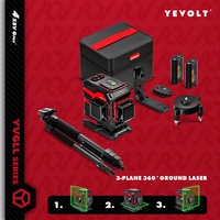 YEVOLT 12-Line Grade Laser Level with SmartSwitch Self-Levelling Technology for Radiant Heating Line Mapping Precision 30m Worki