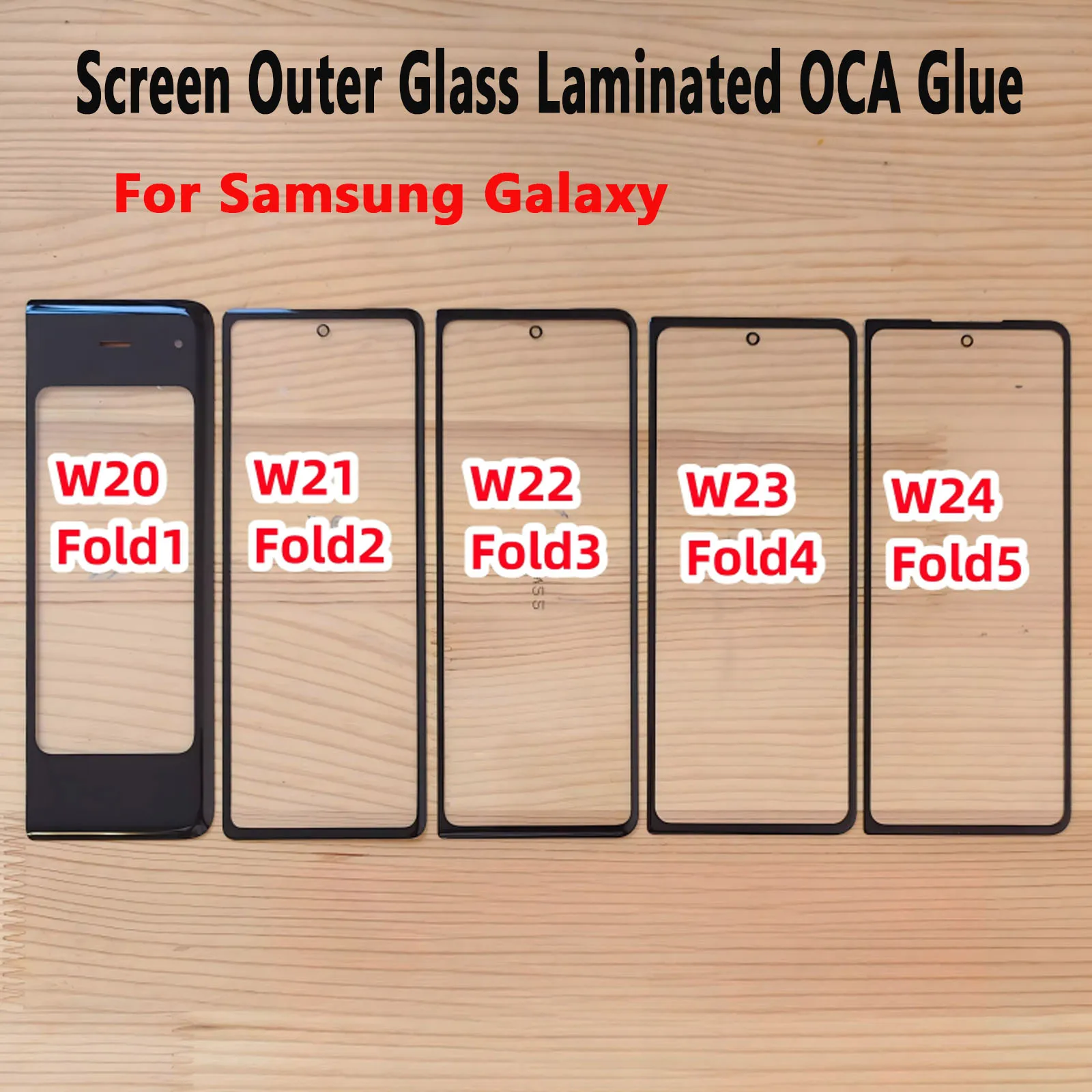

1pcs Screen Front Glass+OCA For Samsung Galaxy Z Fold 1 2 3 4 5 6 F900 F916 F926 F936 F946 F956 Touch Screen Glass