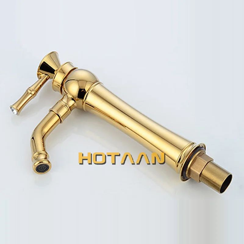 . Modern Gold Faucet,gold bathroom faucets,gold finish basin faucets,gold tall high bathroom sink faucet YT-5096