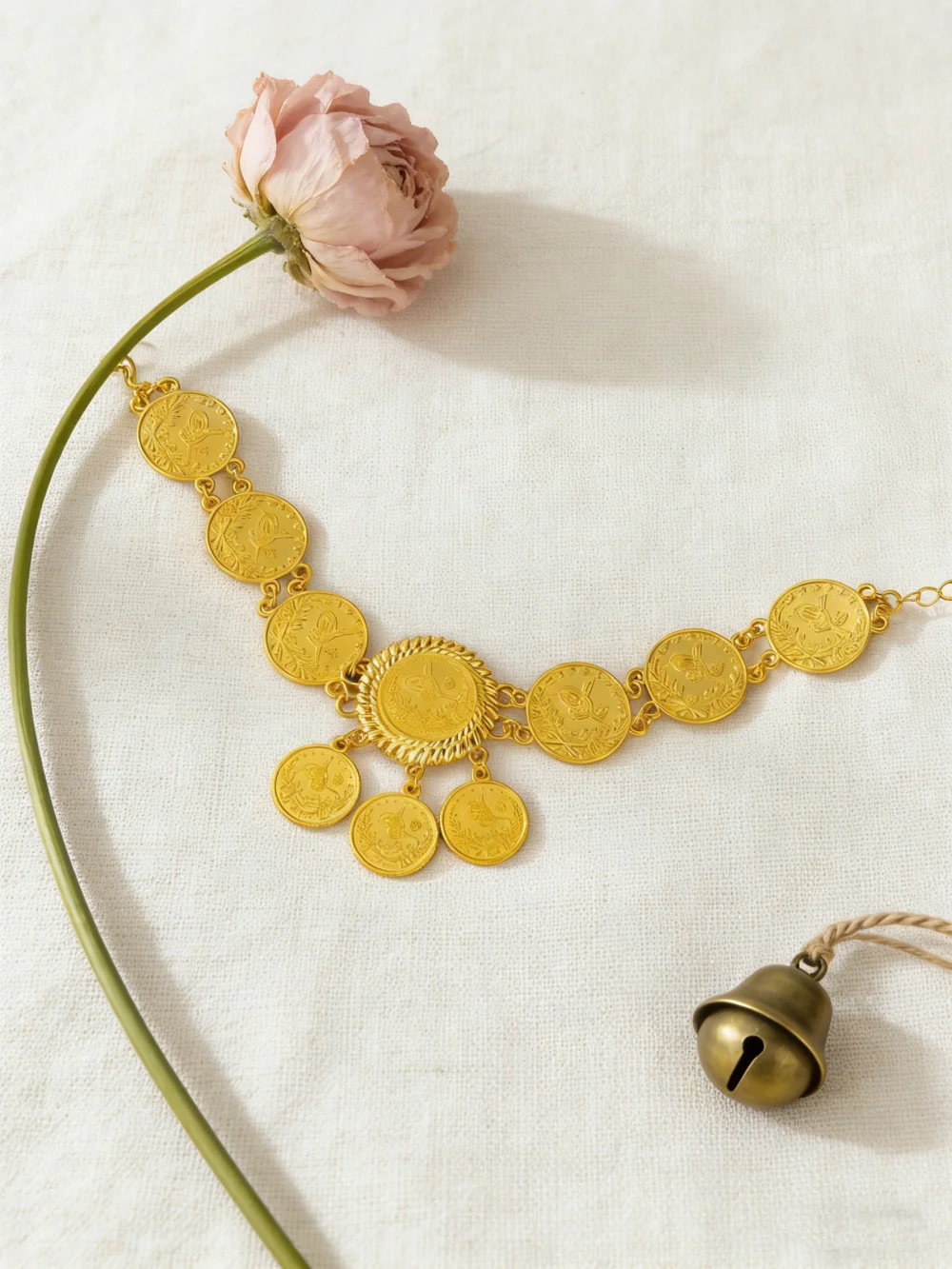 Fashionable Middle Eastern Gold Tassel Foot Chain Indian Bride Wedding Hand And Foot Jewelry Accessory