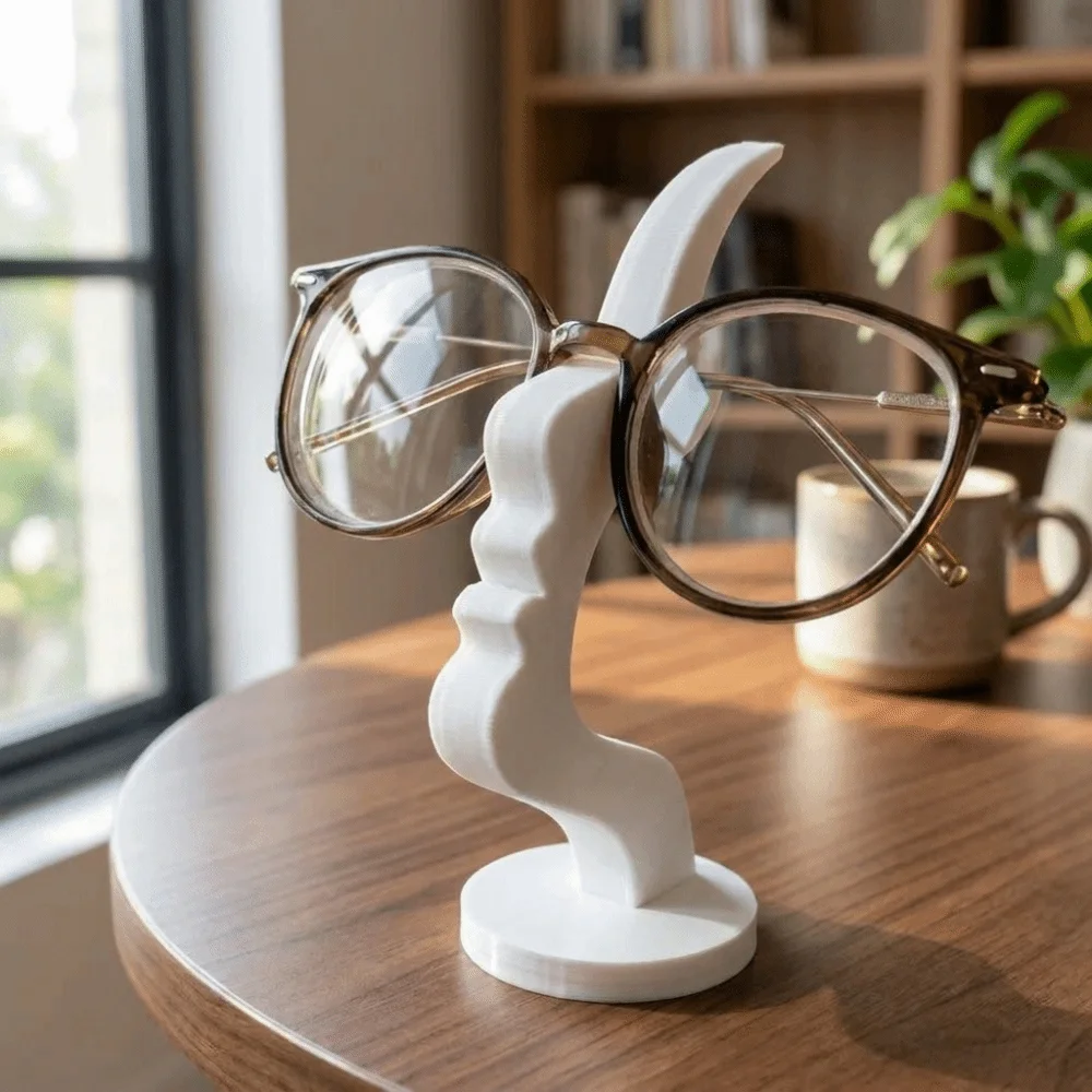 Curved Design Side-Face Shaped Eyeglass Holder Abstract Face Shaped Creative Artistic Eyewear Display Rack Practical Lightweight