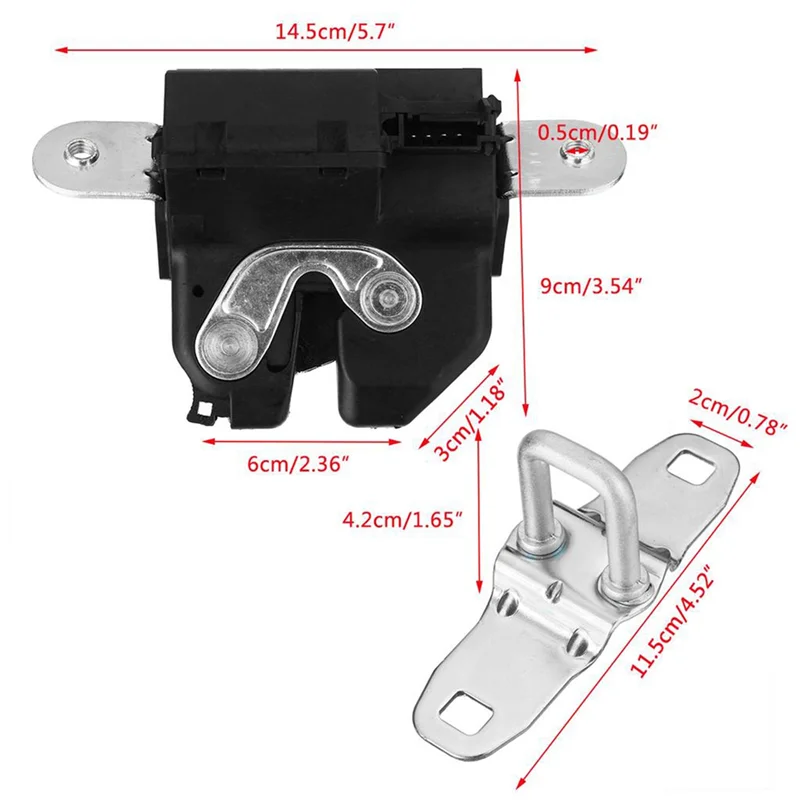 Car Tailgate Door Latch Lock Actuator Kit 55702917 for Fiat 500 Grande Punto Bravo Punto Evo 2010-2014