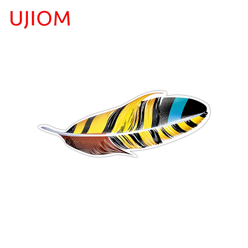 UJIOM Feather Exclusive Design Graffiti Wall Sticker Exquisite Scratch Proof Edgy Decal Suitable For DIY Decoration Chambre