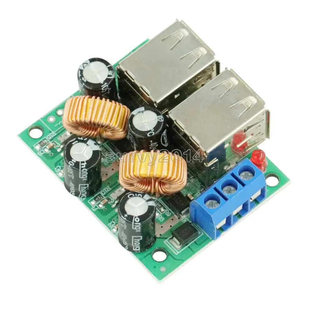 4 Four USB Port A5268 Step Down Power Supply Converter Board Module DC 12V 24V 40V to 5V 5A For arduino Board Module