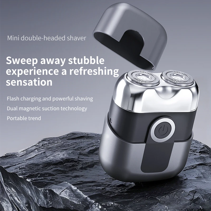 

Электробритва с зарядкой, мини-карманная дорожная бритва, портативный беспроводной съемный станок для бритья, триммер для бороды на лице