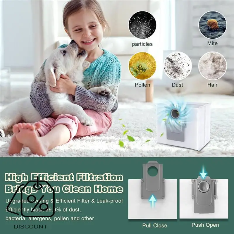 A83G-28 PACK أكياس مكنسة بديلة لـ Roborock S8+ Pro Ultra، S7 Maxv Ultra، Q8 Max+، Q7، Q5 أكياس التخلص التلقائي من الأوساخ