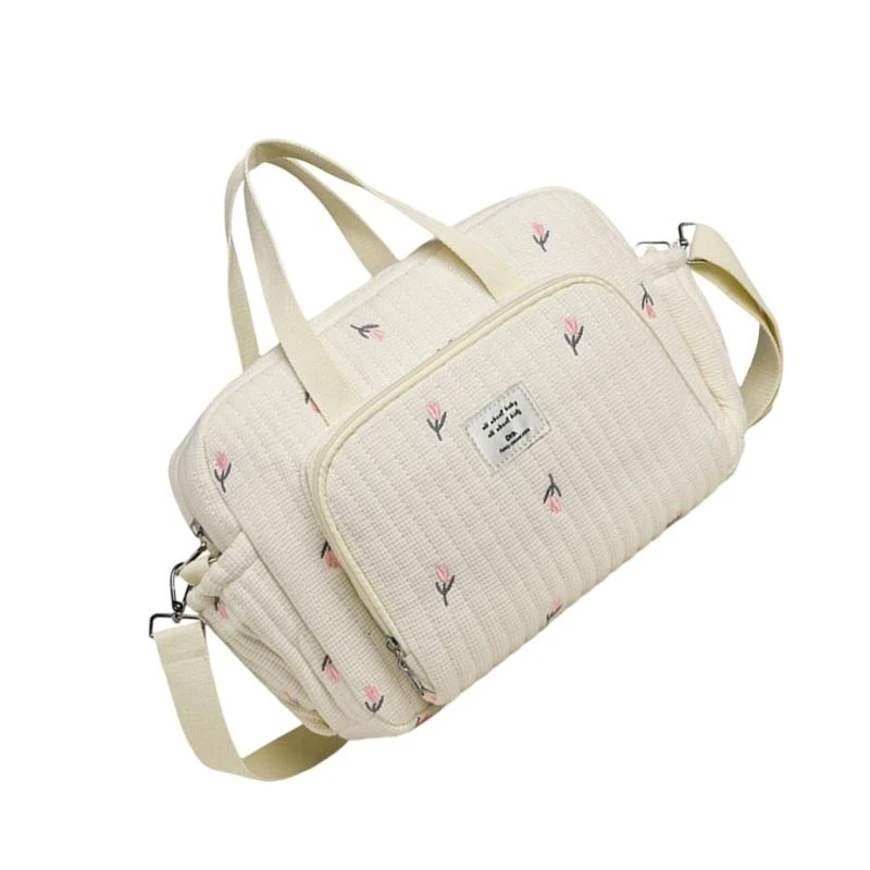 

J15U Pram Hanging Diaper Bag Lightweight Shoulder Bags Mom Bag Crossbody Bag Splashproof Multiple Compartment Handbag