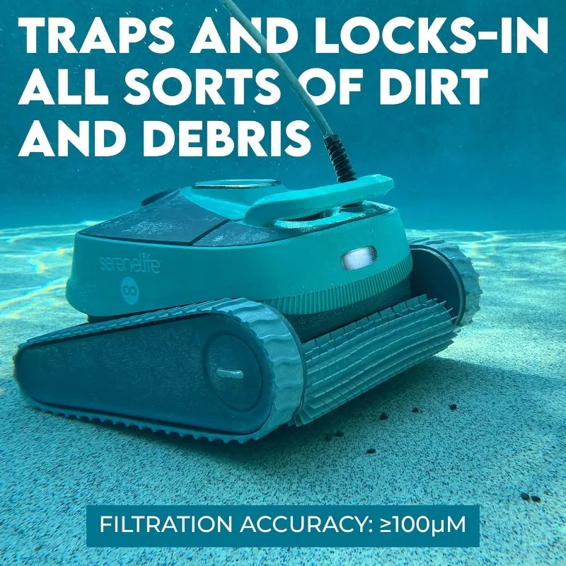 Automatic Robot Pool Cleaner, Pool Cleaning Robot  Motors, Wall Climbing, CleansTraps and Locks  Sorts of Dirt  Debris