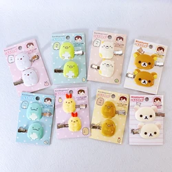 Sumikko Gurashi Rilakkuma fermaglio per capelli 2 pezzi Set Cute Hair Pins and Clips copricapo accessori per capelli Kawaii per ragazze donne